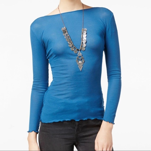 🌸New🌸 Free People SMALL Low Back Boat Neck Top - Picture 4 of 5